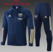 2020-21 Arsenal Kids Dark Blue Jacket and Pants Youth Training Kits