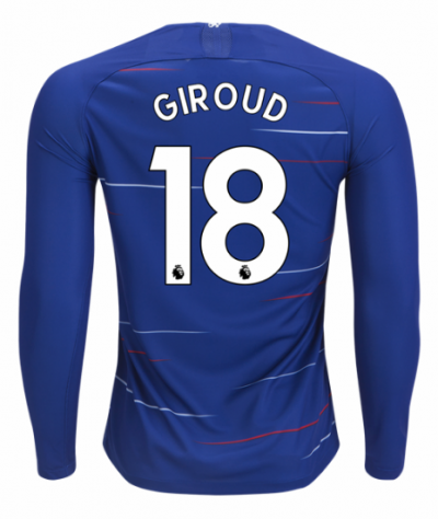 2018-19 Chelsea LS Home Soccer Jersey Shirt Olivier Giroud #18