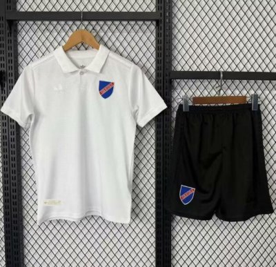 2025-26 COLO-COLO Kids 100th Anniversary White Soccer Kits Shirt With Shorts