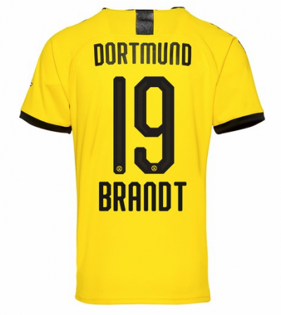 2019-20 Borussia Dortmund Home Soccer Jersey Shirt Brandt 19