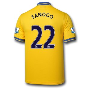 13-14 Arsenal #22 SANOGO Away Yellow Jersey Shirt 13-14 Arsenal #22 SANOGO Away Yellow Jersey Shirt