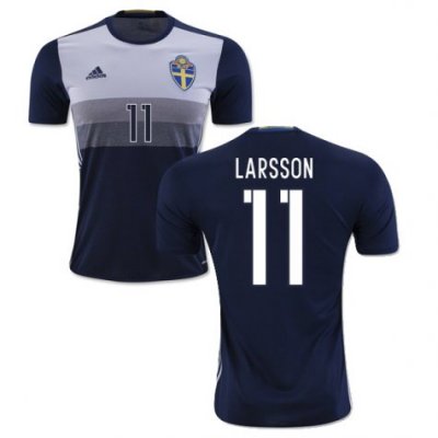 2016 Sweden Larsson 11 Away Soccer Jersey