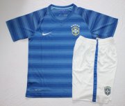 Kids 2014 World Cup Brazil Away Whole Kit(Shirt+Shorts)