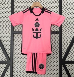 2024-25 Inter Miami Kids Home Soccer Kits Shirt With Shorts