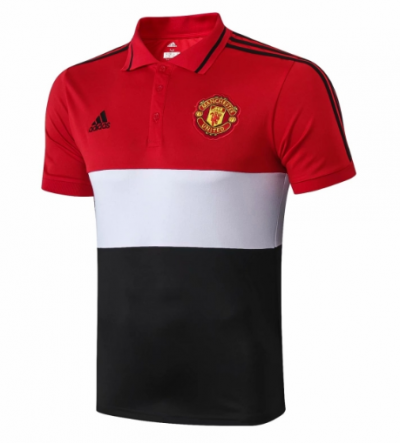 2019-20 Manchester United Red Black Polo Shirt