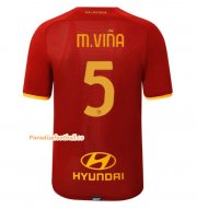 2021-22 AS Roma Home Soccer Jersey Shirt with M.VIÑA 5 printing