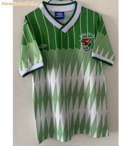 1995 Bolivia Retro Green Away Soccer Jersey Shirt