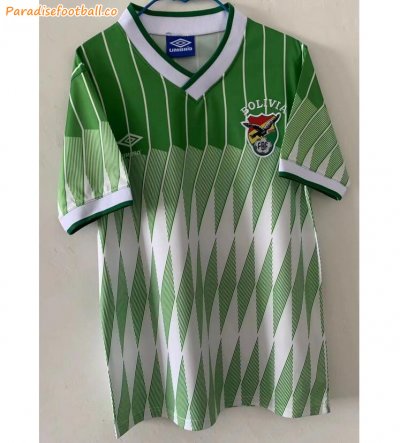 1995 Bolivia Retro Green Away Soccer Jersey Shirt
