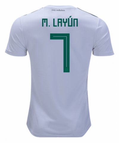 2018 World Cup Mexico Away Soccer Jersey Shirts Miguel Layun #7