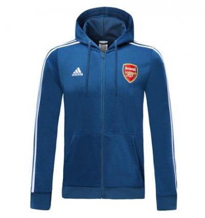 2019-20 Arsenal Blue Hoodie Jacket