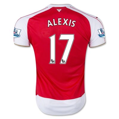 2015-16 Arsenal ALEXIS 17 Home Soccer Jersey