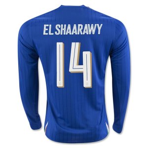 2016 Italy EL SHAARAWY #14 LS Home Soccer Jersey
