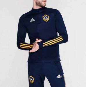 2020-21 LA Galaxy Blue Sweater Soccer Tracksuit