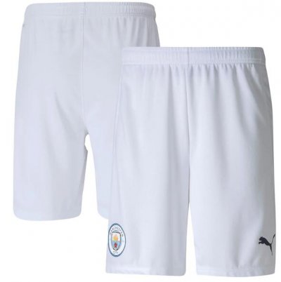 2020-21 Manchester City Home White Soccer Shorts