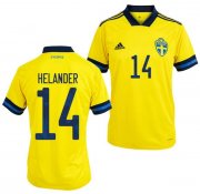 2020 EURO Sweden Home Soccer Jersey Shirt Filip Helander #14