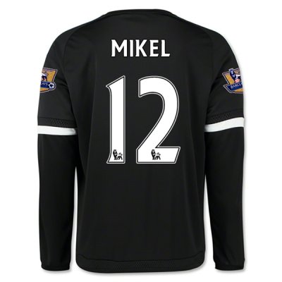 2015-16 Chelsea MIKEL #12 LS Third Soccer Jersey