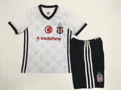 2017-18 Kids Besiktas Home Soccer Shirt With Shorts