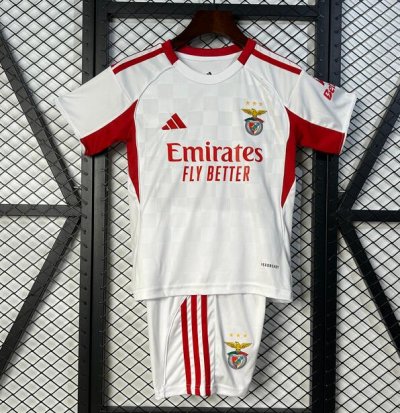 2025-26 Benfica Away Kids Soccer Kits Shirt With Shorts