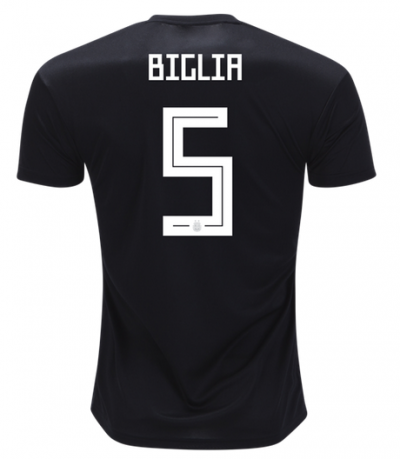 Lucas Biglia #5 2018 World Cup Argentina Away Soccer Jersey Shirt