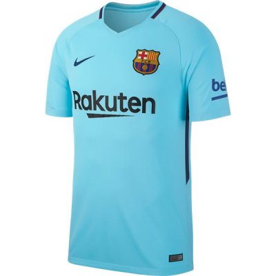 2017-18 Barcelona Away Blue Soccer Jersey Shirt