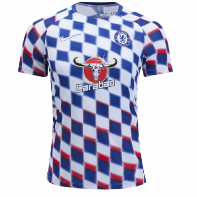 2018-19 Chelsea White&Blue Pre-Match Training Shirt