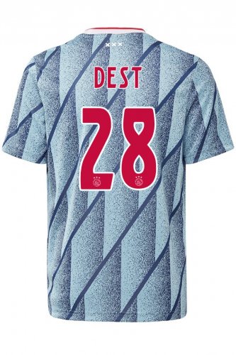 2020-21 Ajax Away Soccer Jersey Shirt Sergino Dest #28