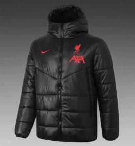 2020-21 Liverpool Black Red Cotton Warn Coat