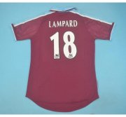 1999-2001 West Ham United Retro Home Soccer Jersey Shirt #18 LAMPARD
