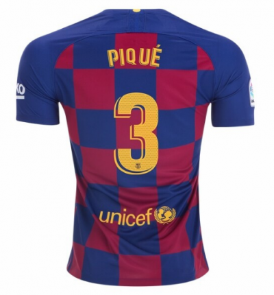 2019-20 Barcelona Home Soccer Jersey Shirt Gerard Pique #3
