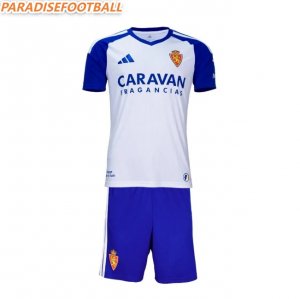 2026-27 Real Zaragoza Home Kids Soccer Kits Shirt With Shorts
