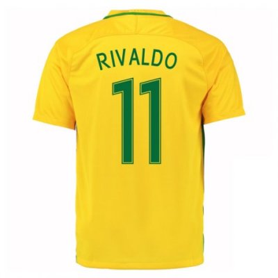 2016 Brazil Rivaldo 11 Home Soccer Jersey