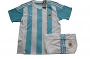 Kids Argentina 2015-16 Home Soccer Shirt With Shorts