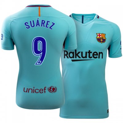 2017-18 Barcelona #9 Luis Suárez Away Soccer Jersey