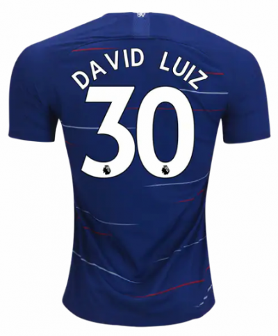 2018-19 Chelsea Home Soccer Jersey Shirt David Luiz #30