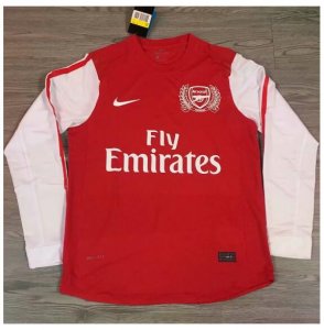 2011-12 Arsenal Retro Long Sleeve Home Soccer Jersey Shirt