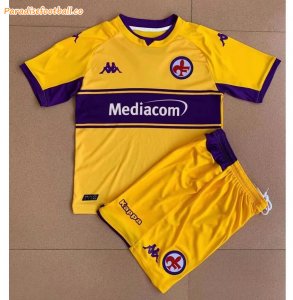 Kids Fiorentina 2021-22 Third Away Maglia Gara Soccer Kits Shirt With Shorts