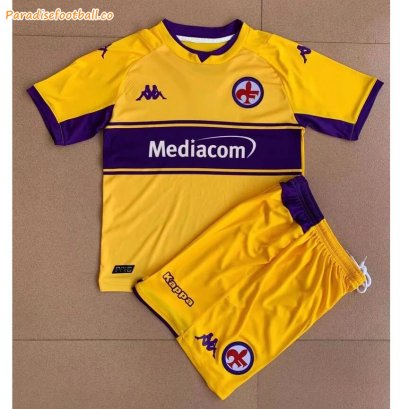 Kids Fiorentina 2021-22 Third Away Maglia Gara Soccer Kits Shirt With Shorts