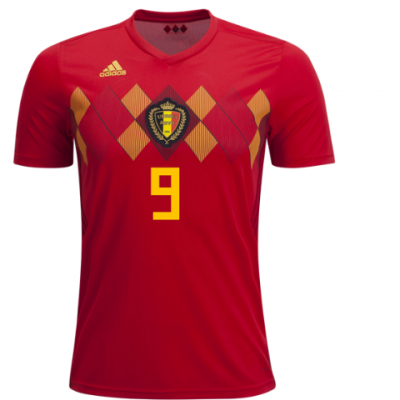 2018 World Cup Belgium Lakaku #9 Home Soccer Jersey Shirt