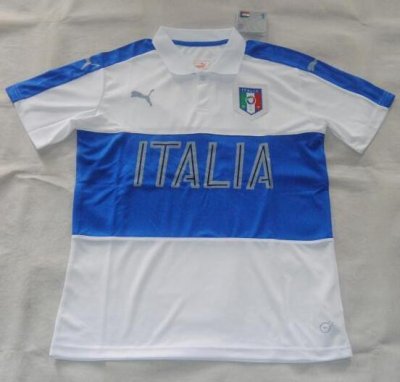 2016 Euro Italy White Polo Shirt