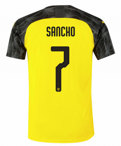 2019-20 Borussia Dortmund Cup Home Soccer Jersey Shirt Sancho 7
