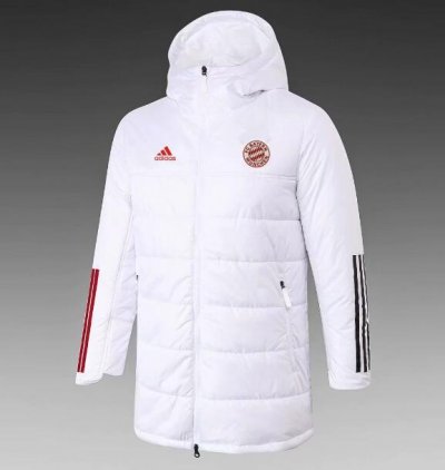 2020-21 Bayern Munich White Cotton Warn Coat