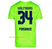 2021-22 Wolfsburg Home Soccer Jersey Shirt with Pongracic 34 printing