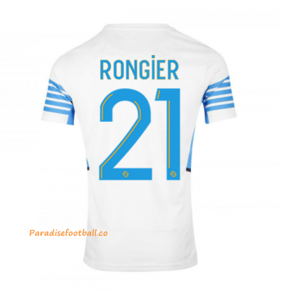 2021-22 Marseille Home Soccer Jersey Shirt with RONGIER 21 printing