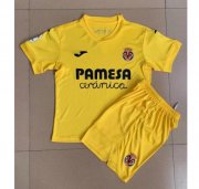 Kids Real Villarreal 2020-21 Yellow Away Soccer Kits Shirt With Shorts