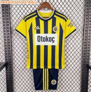 2026-27 Fenerbahce Home Kids Soccer Kits Shirt With Shorts