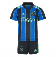 Kids 2021-22 Ajax Away Soccer Kits Shirt With Shorts