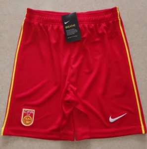 2020 China Home Red Soccer Shorts