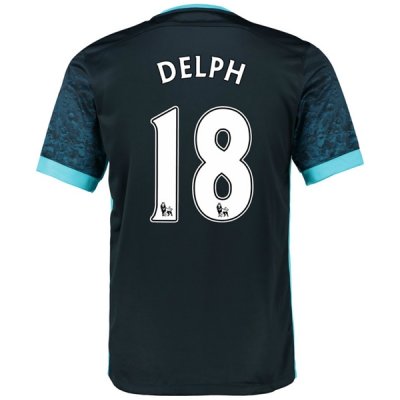 2015-16 Manchester City DELPH 18 Away Soccer Jersey