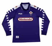 1998-1999 Florence Retro Long Sleeve Home Soccer Jersey Shirt
