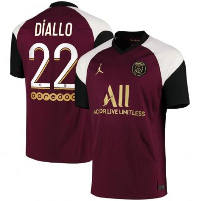 2020-21 PSG Third Away Soccer Jersey Shirt Diallo #22